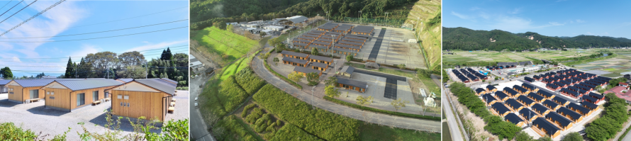 恒久利用目的の木造応急仮設住宅にデコスファイバー採用