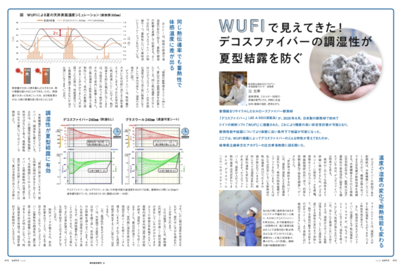 WUFIで見えてきた！デコスファイバーの調湿性が夏型結露を防ぐ