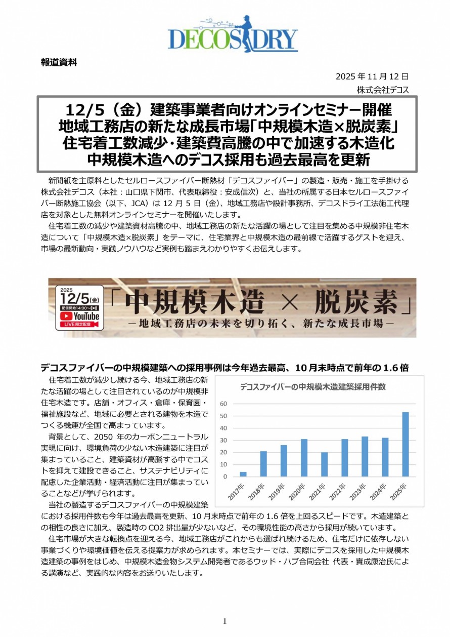 中規模木造×脱炭素１