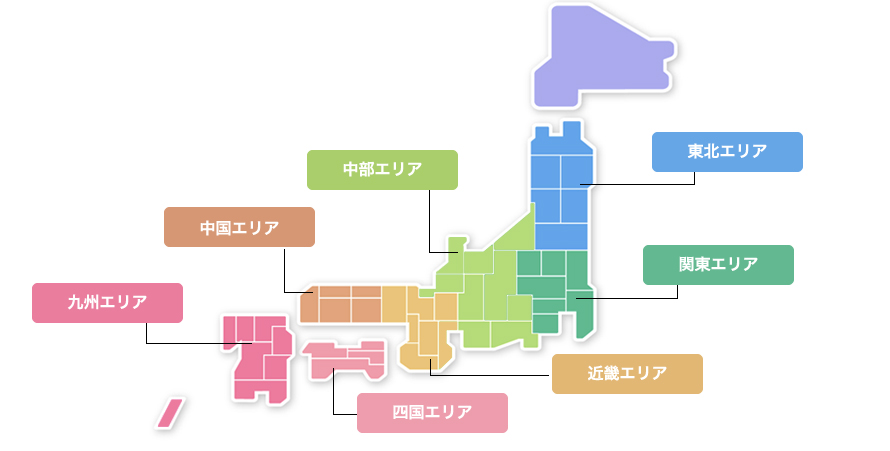 加盟店エリア地図